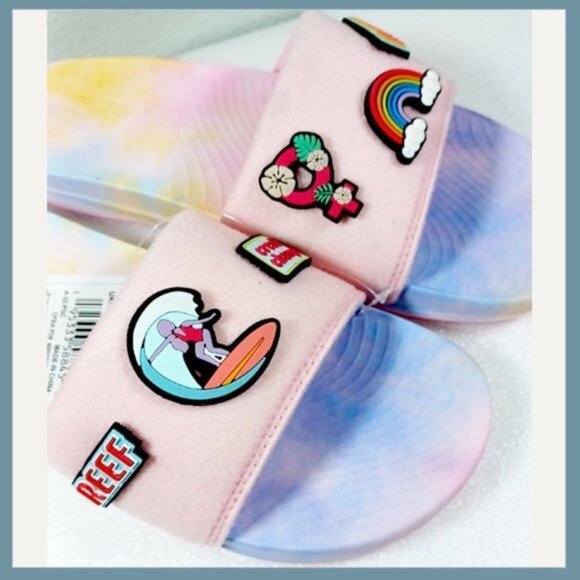 Pink Reef Patch Me Up Patch Me Up Size 9, Removable patches. Mix & Match Sandal - Picture 8 of 8